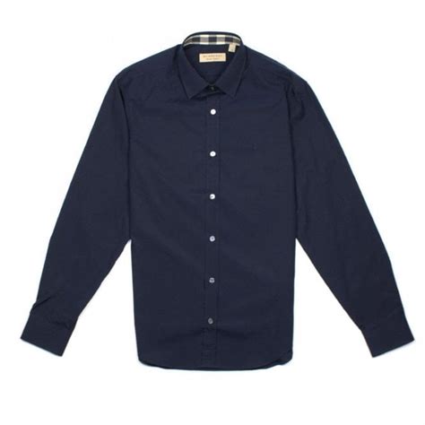 burberry navy blue shirts|royal blue burberry shirt.